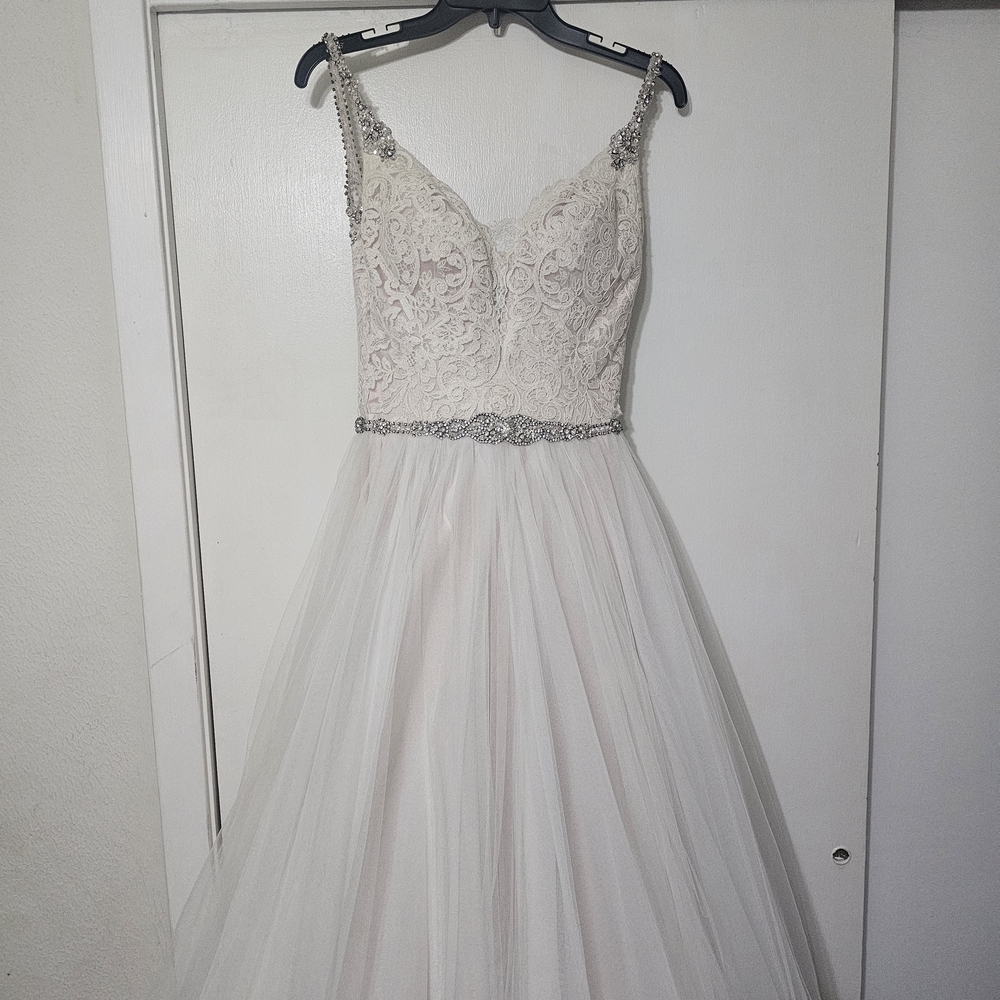 Allure Ivory Beaded Lace Gown